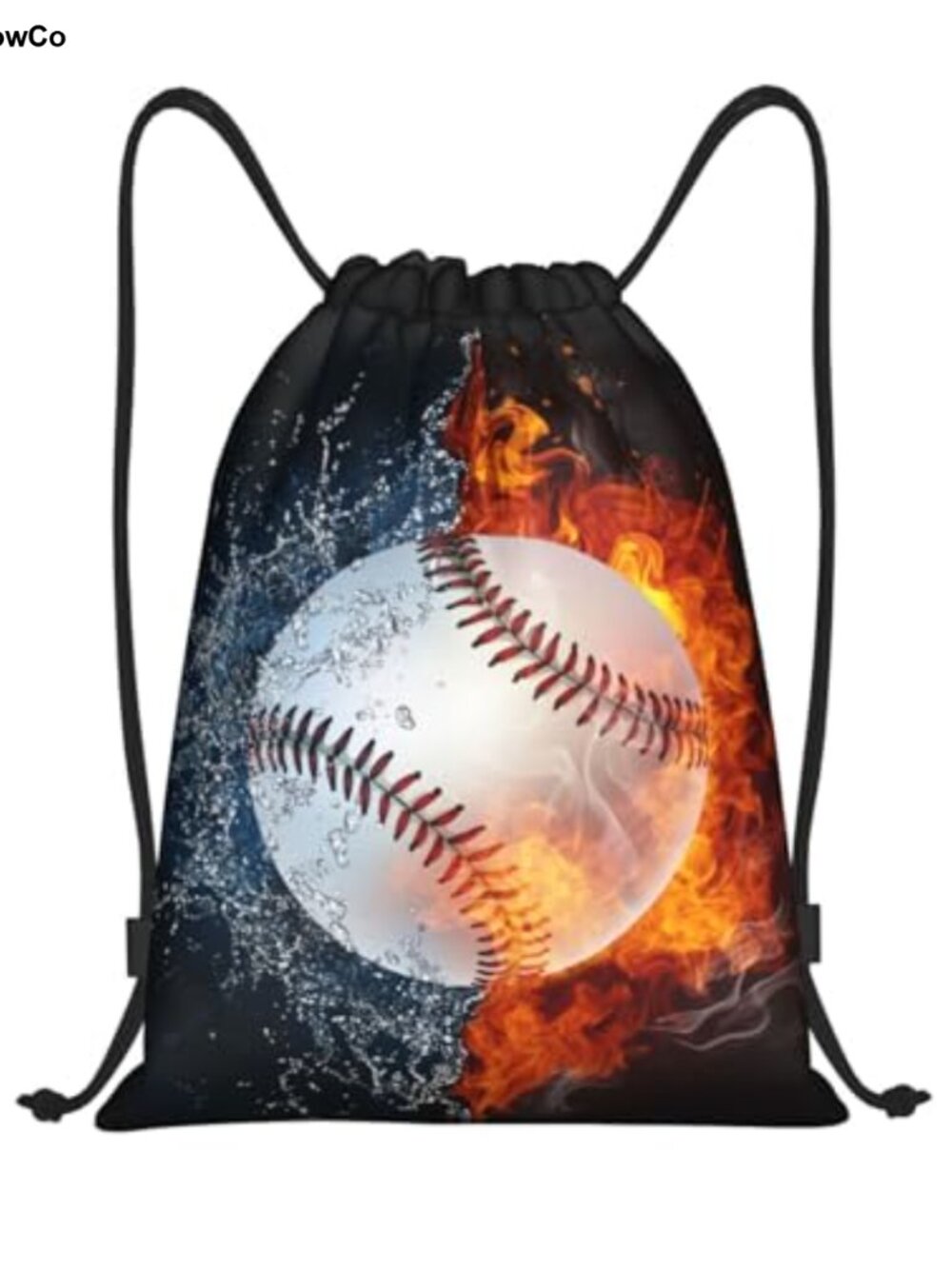 Sports Drawstring Backpack Water-Resistant Polyester Gym Bag